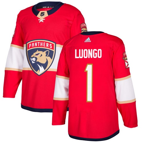 Adidas Men Florida Panthers #1 Roberto Luongo Red Home Authentic Stitched NHL Jersey->florida panthers->NHL Jersey